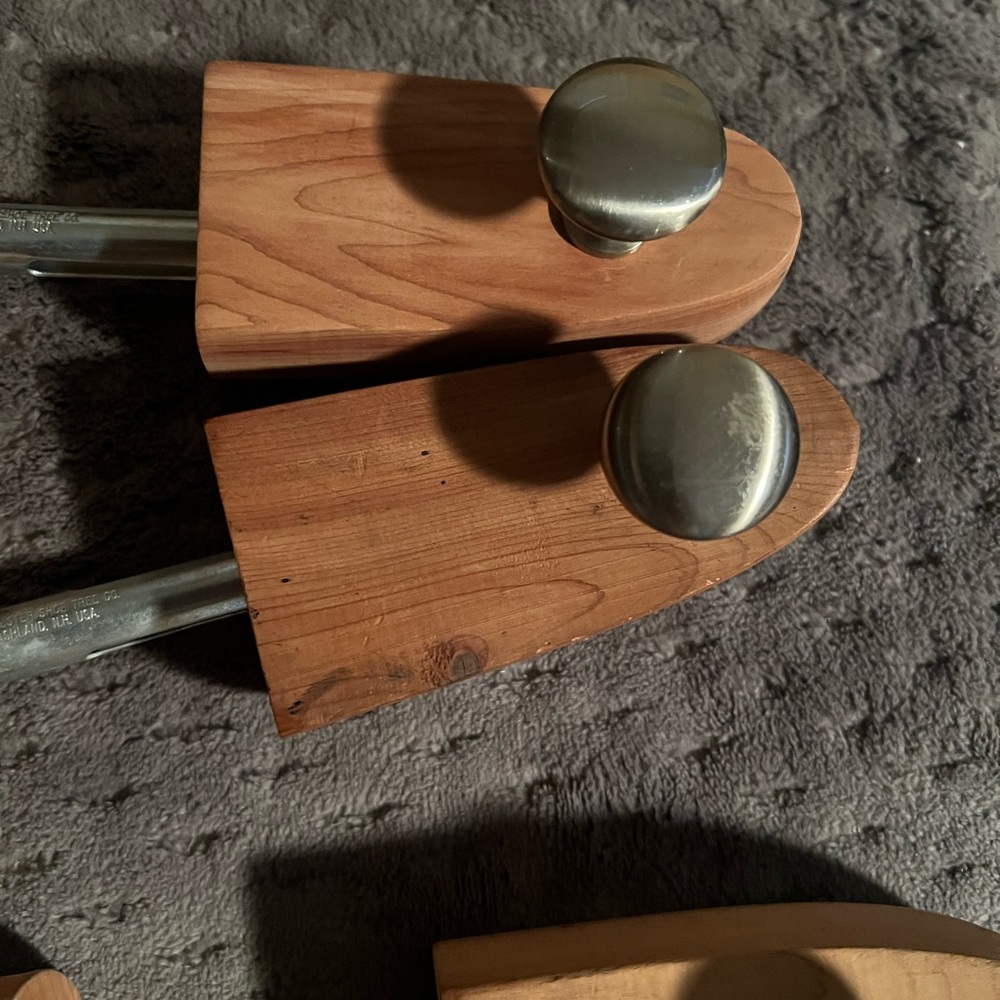 Wooden Shoe Trees With Metal Knobs - image 6
